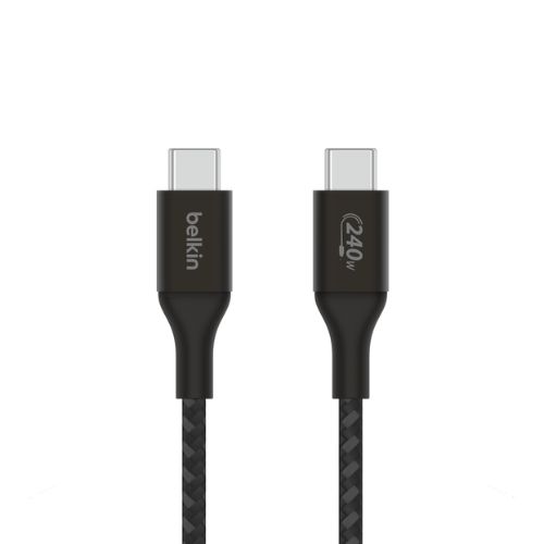 Cable Trenzado Belkin USB-C Macho a USB-C Macho 240W 2M Negro CAB015bt2MBK
