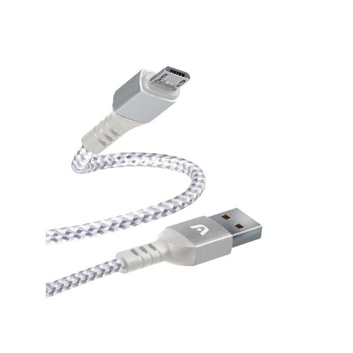 Cable USB-A a Micro USB Argom Nylon Blanco ARG-CB-0021WT