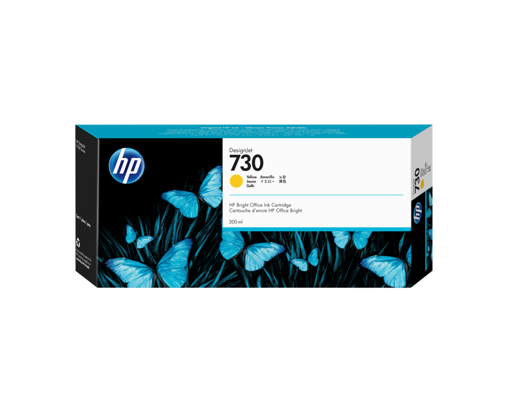 Cartucho de Tinta Amarillo HP 730 DesignJet 300ml P2V70A