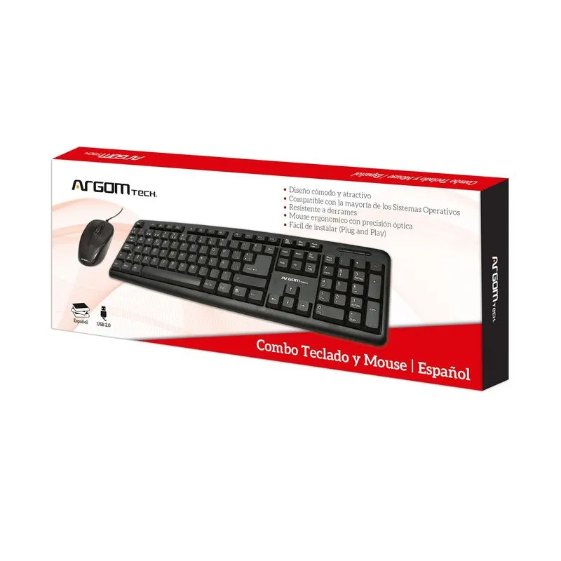 Combo Teclado y Mouse Argom Español USB ARG-KB-7418