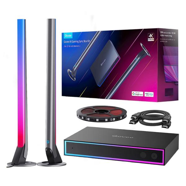 Luces LED Govee AI Gaming Sync Box Kit H6601 RGB con Barras de Luz