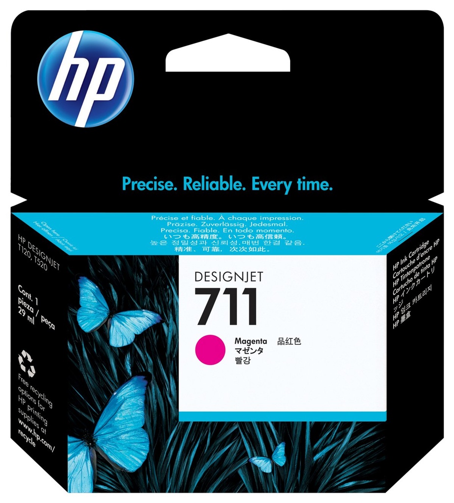 Cartucho de Tinta Magenta HP 711 CZ131A