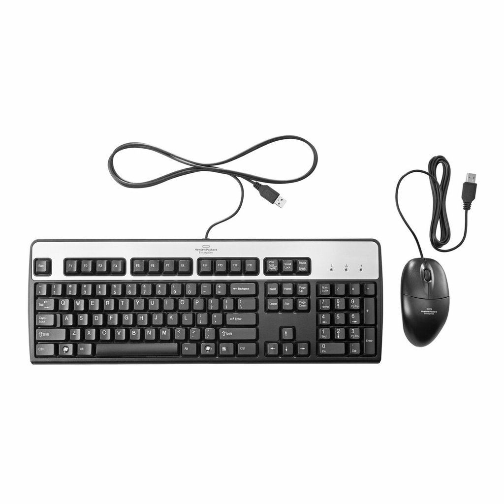 Juego de teclado y ratón HPE BFR with PVC Free Kit USB