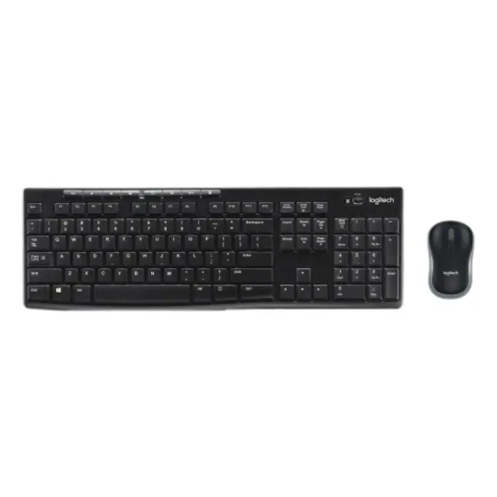 Kit Teclado y Mouse Logitech MK270 Inalámbricos USB-A Ingles Negros 920-004536