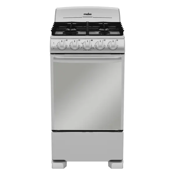 Cocina de Gas Mabe 20″ 4 Quemadores Plateada EM5043BFIS1