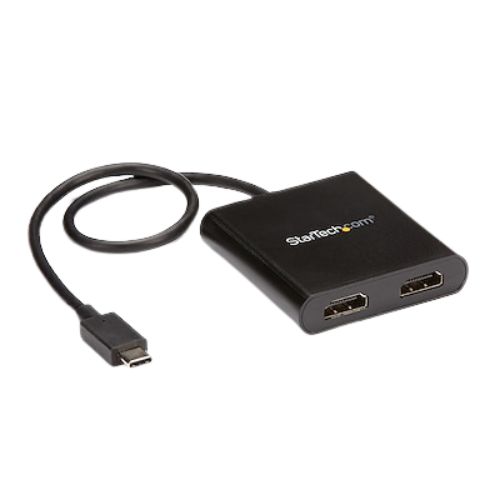 Divisor Splitter StarTech MST USB-C a HDMI de 2 Puertos - Hub Multiplicador MST USB Tipo C compatible con Thunderbolt 3
