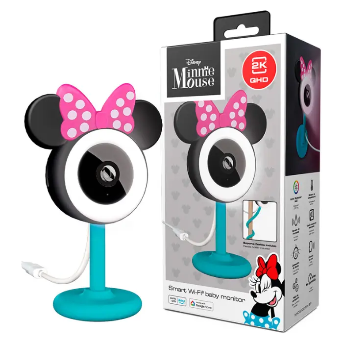 Cámara Inteligente Nexxt Solutions Minnie Mouse Regular 2K Visión Nocturna Sensor Ambiental Blanca NHC-B100MN