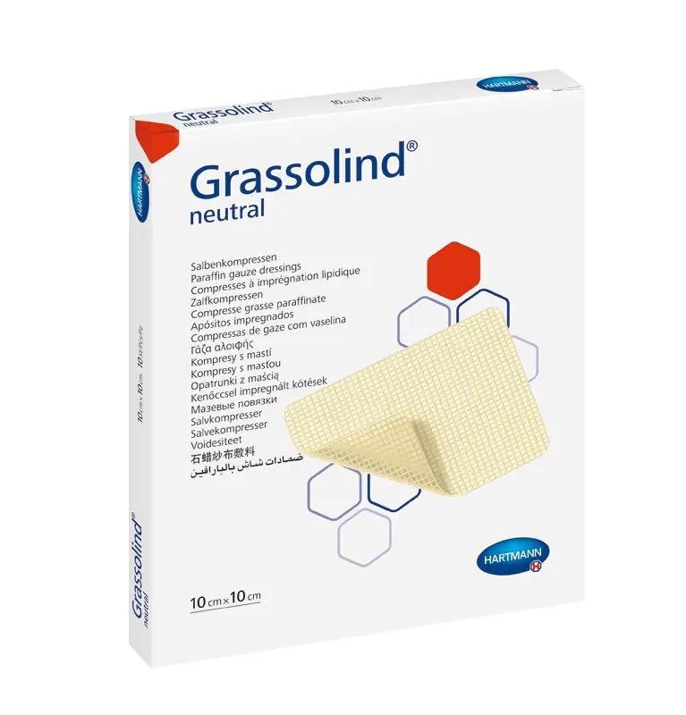 Apósito de Gasa Hartmann Grassolind Vaselinada 10cmx10cm - 50 Unidades 499354