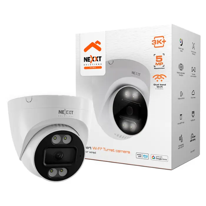 Cámara Turret Nexxt Solutions Wi-Fi NHC-T620 2K UHD con conexión RJ45 Blanco NHC-IF20T