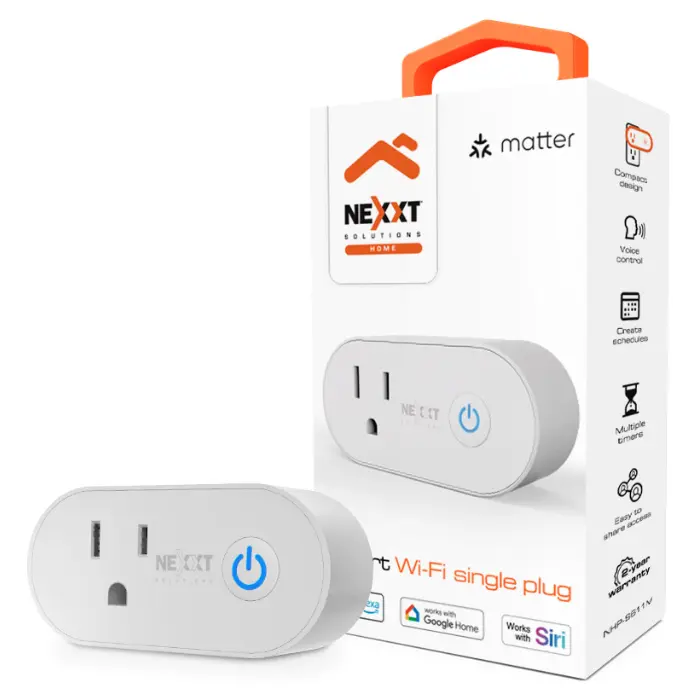 Enchufe Inteligente Nexxt Solutions Matter 1pk Wi-Fi Blanco NHP-S611M