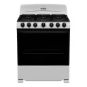 Cocina de Gas Mabe 30″ 6 Quemadores Plateada/Negro EM7622BAPS2
