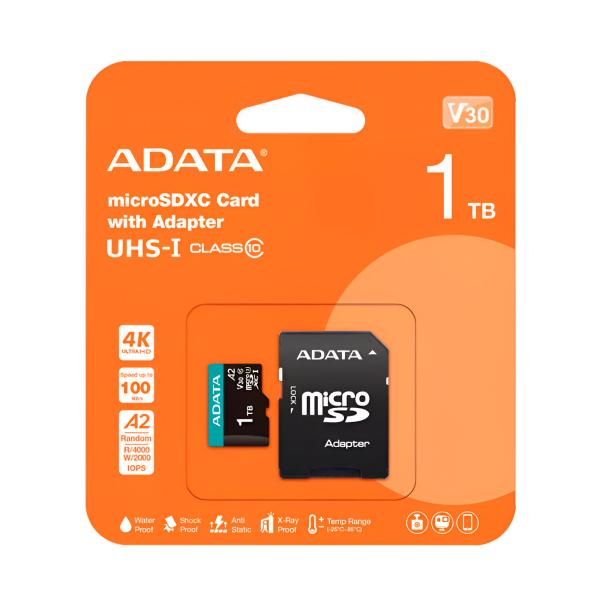 Memoria Micro SD Adata 1TB Premier Pro AUSDX1TUI3V30SA2- RA1
