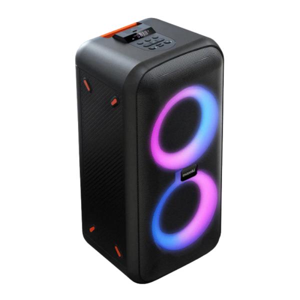 PARLANTE BLUETOOTH MOONKI BOSSA2 PARTY LUCES LED CONECTIVIDAD PARA GUITARRA,MICROFONO, USB 60W NEGRO MW-PB250