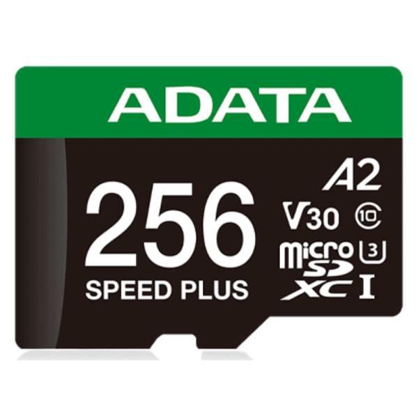 Memoria Micro SDXC Adata Speed Plus 256GB Con Adaptador UD256GUI3V30A2SP-RA1