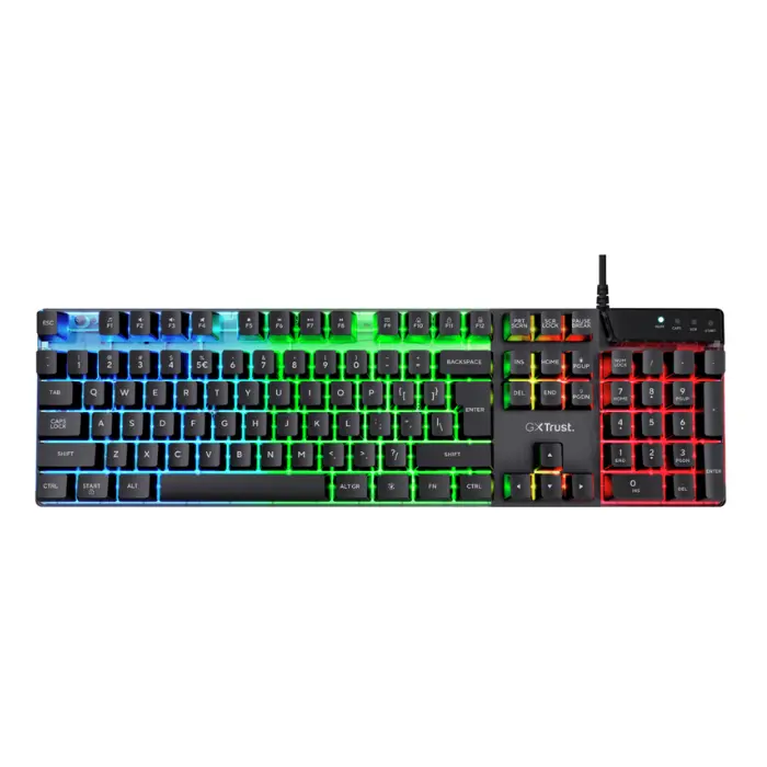 Teclado Trust Gamer GXT Azor RGB Español Negro 23823