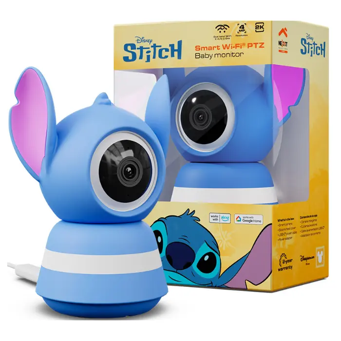Monitor De Bebé Stitch Nexxt Solutions Con Audio Bidireccional Wi-Fi 2K NHC-B200ST