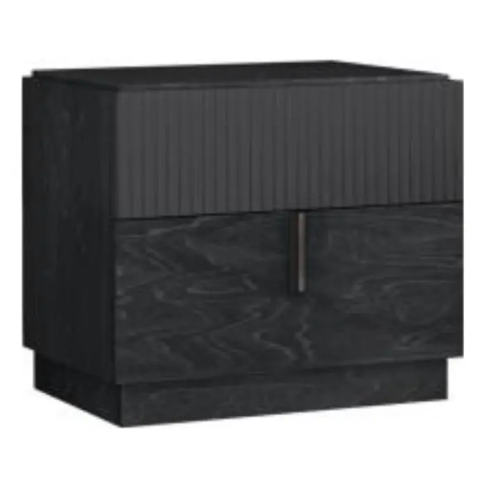 Mesa de Noche Barcelona Design Badalona Gris/Grafito RB139NE-GREY