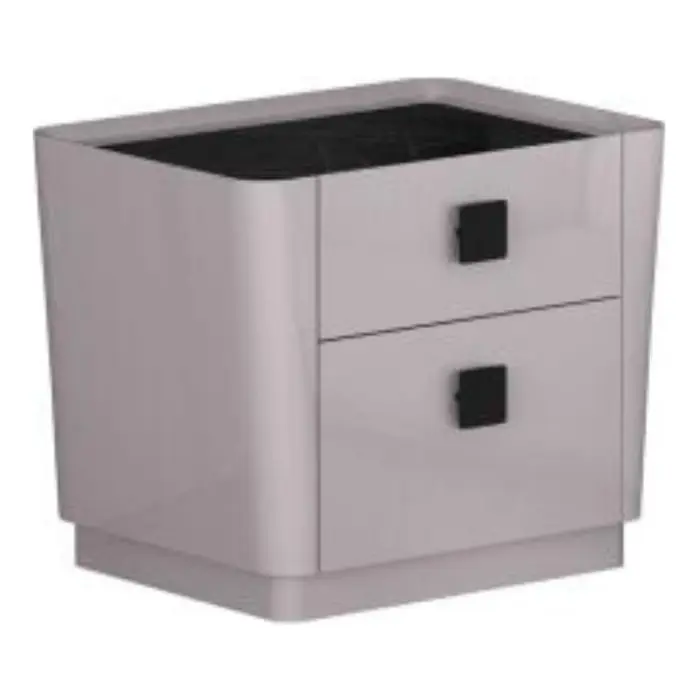 Mesa de Noche Barcelona Design Vallés Gris/Negro RB860NE-GREY
