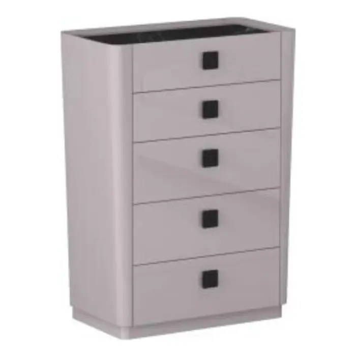 Cómoda Barcelona Design Vallés 5 Cajones Gris/Negro RB860CA-GREY