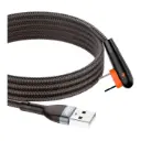 Cable USB-A a USB-C American Electric 2mts 90° Carga Rápida Negro JF-LS562-C