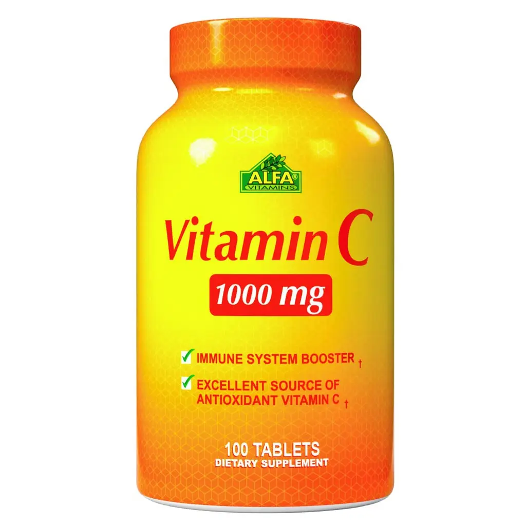 Suplemento Nutricional Alfa Vitamins Vitamin C 1000mg 100 Tabletas 164-A