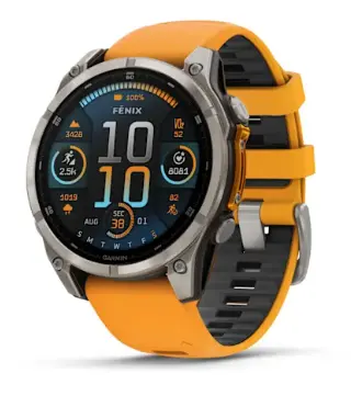 SmartWatch Garmin Fenix 8 Zafiro AMOLED 47mm Titanio Spark Orange/Graphite 010-02904-10