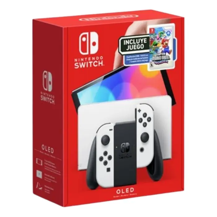 Consola Nintendo Switch OLED 64GB Blanco - Super Mario Bros. Wonder Bundle