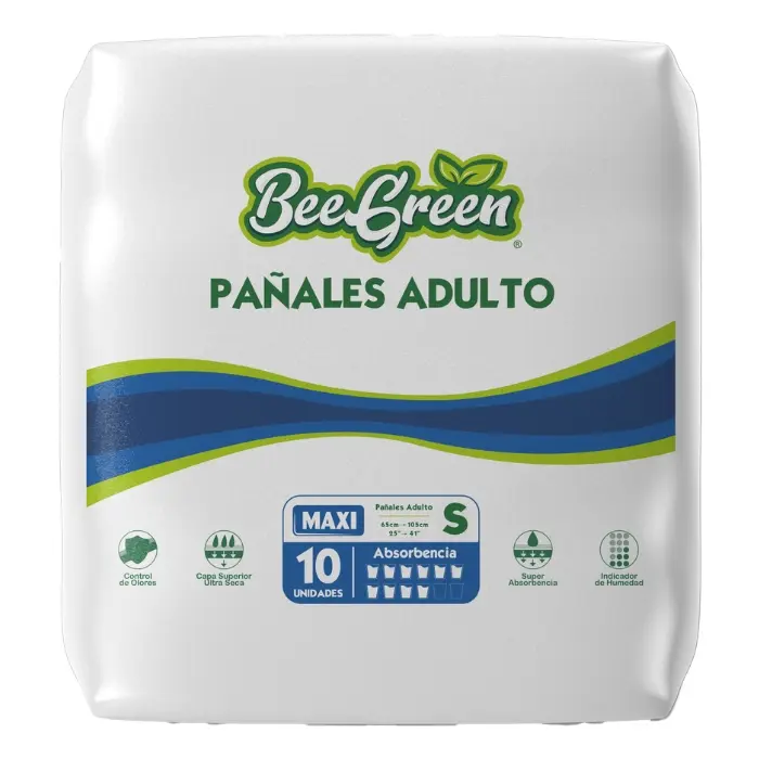 Pañal de Adulto BeeGreen Maxi S 10 Unidades 8-400-027-010