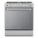 Cocina de Gas Midea 30″ 6 Quemadores Plateada MGS30FS1LEAMSS