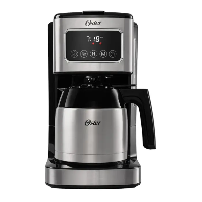 Coffee Maker Oster Programable 8 Tazas Pantalla Táctil Plateado BVSTDC4404