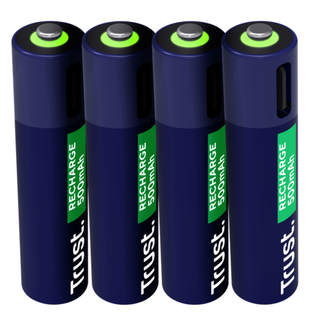 Trust pilas AAA recargables en USB-C 4 pack - 25671