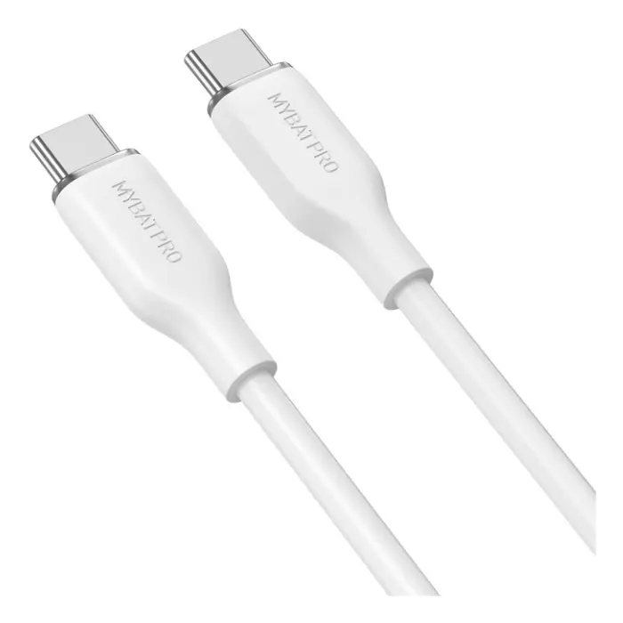 Cable de Carga MyBat Pro USB-C a USB-C 1mt Silicon Blanco RCBCCMO07W10