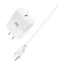 Adaptador de Corriente MyBat Pro con Cable USB-C Carga Rápida Blanco RCGTRACCMO40W12