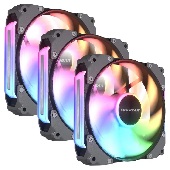 Ventilador Modular Cougar Apolar 120 ARGB 3-Pack Negro 3MAPR12A3.0001