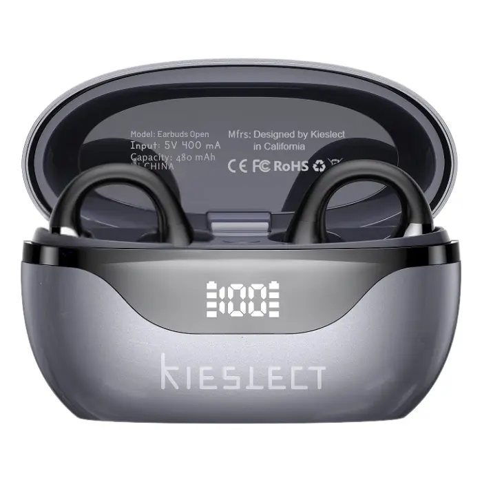 Audífonos Inalámbricos Kieslect Earbuds Open Clip AI Negros