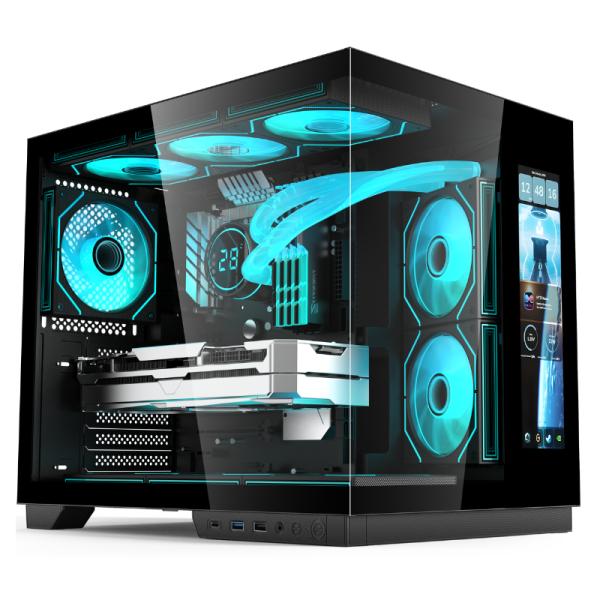 CASE EAGLE WARRIOR CG01YJRA001C MID TOWER SIN VENTILACION INCLUIDA CON VIDRIO TEMPLADO SIN FUENTE DE PODER CON PANTALLA DE 11.8"