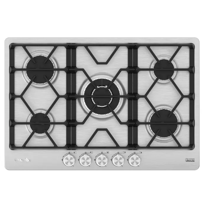 Plantilla a Gas Mabe IO 30″ 5 Quemadores Plateada/Negro PIO75KMTI0