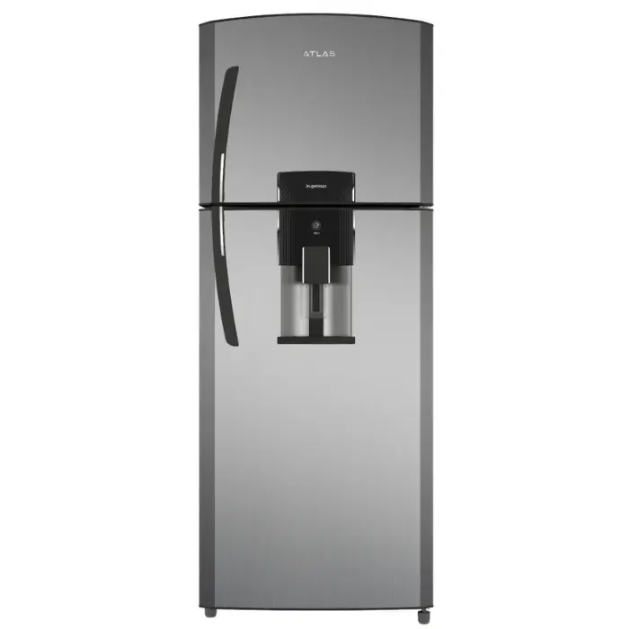 Refrigeradora Automática Atlas Top Mount 14p³ Dispensador de Agua Plateada RTP400FJNL