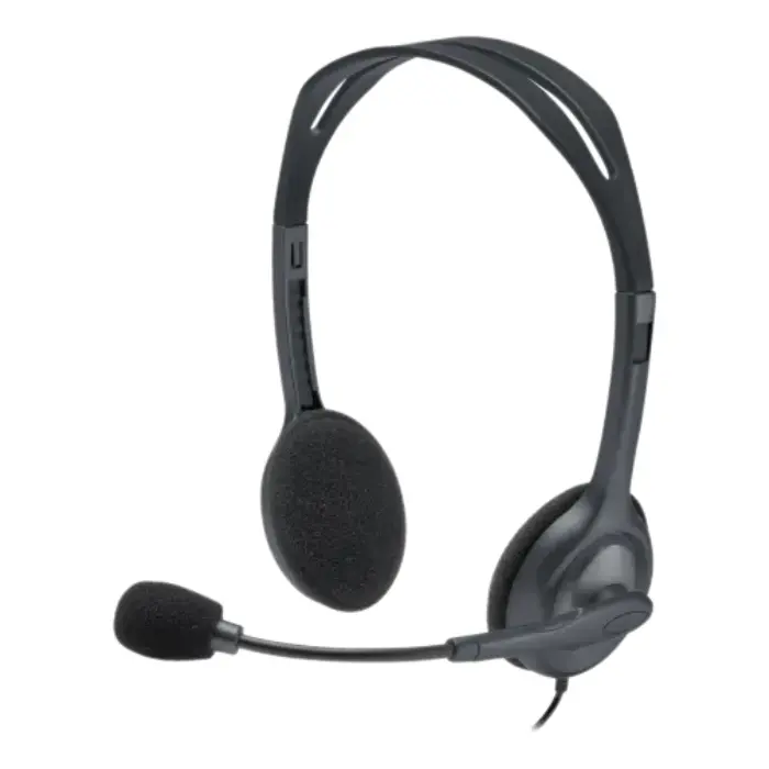 Headset Logitech Stereo H111 Alámbrico Aux 3.5mm con Micrófono Negro 981-000612