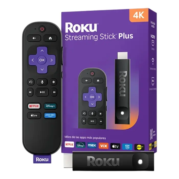 Dispositivo de Streaming Roku Streaming Stick Plus 4K Negro 3830MX