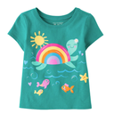 Blusa con tortuga arcoiris