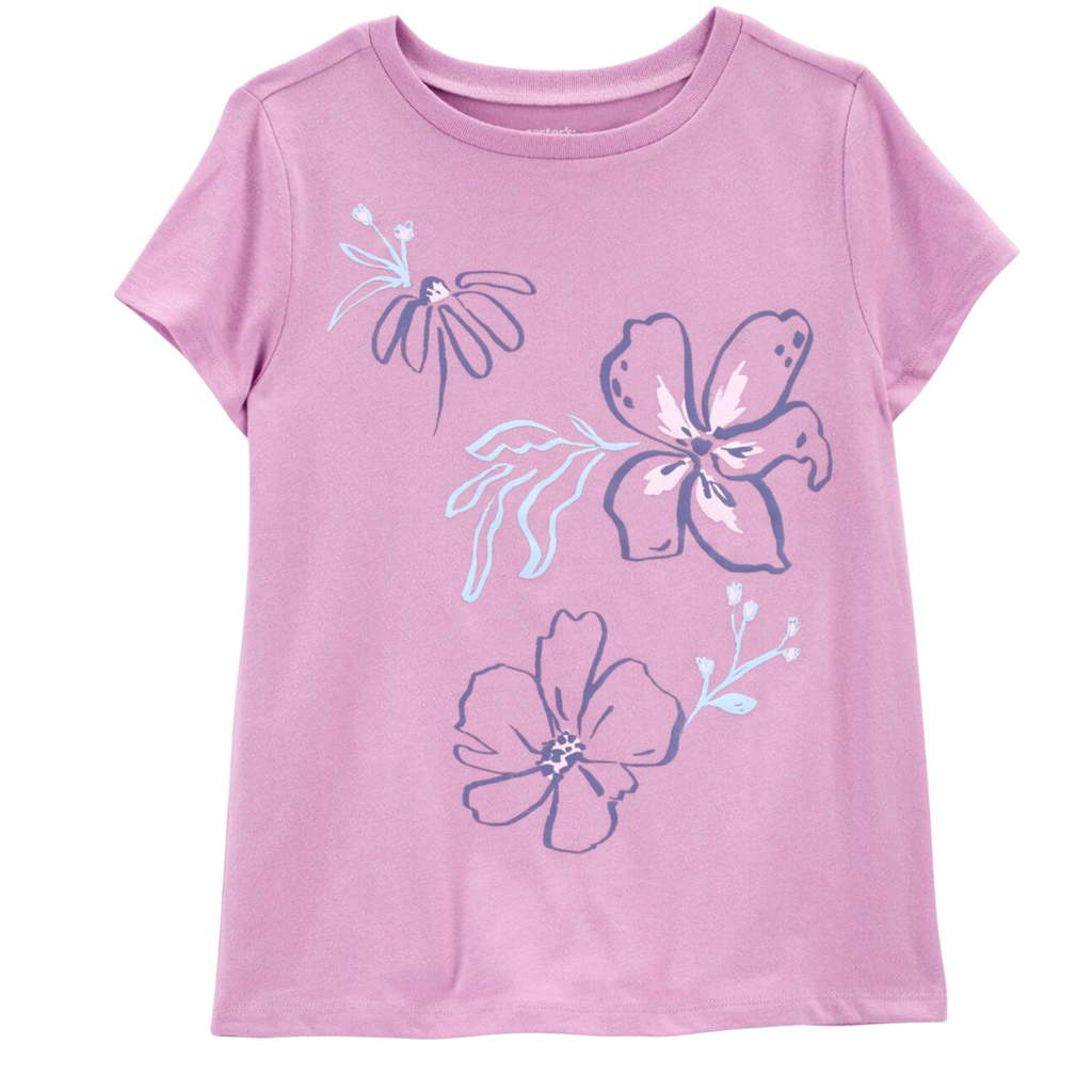 Blusa manga corta con flores