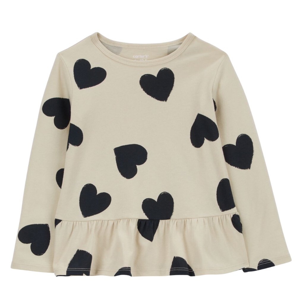 Blusa manga larga corazones