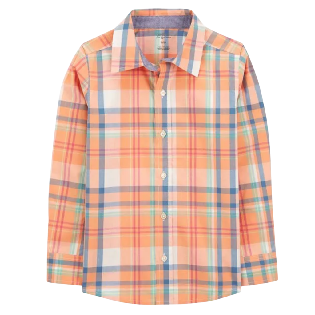 Camisa cuadros manga larga