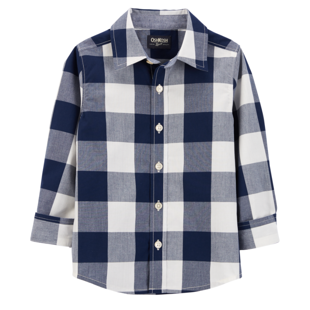 Camisa cuadros manga larga