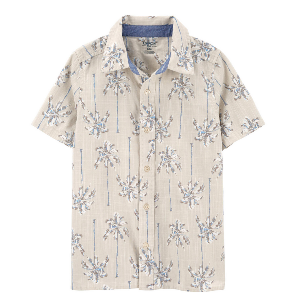Camisa palmeras estampada