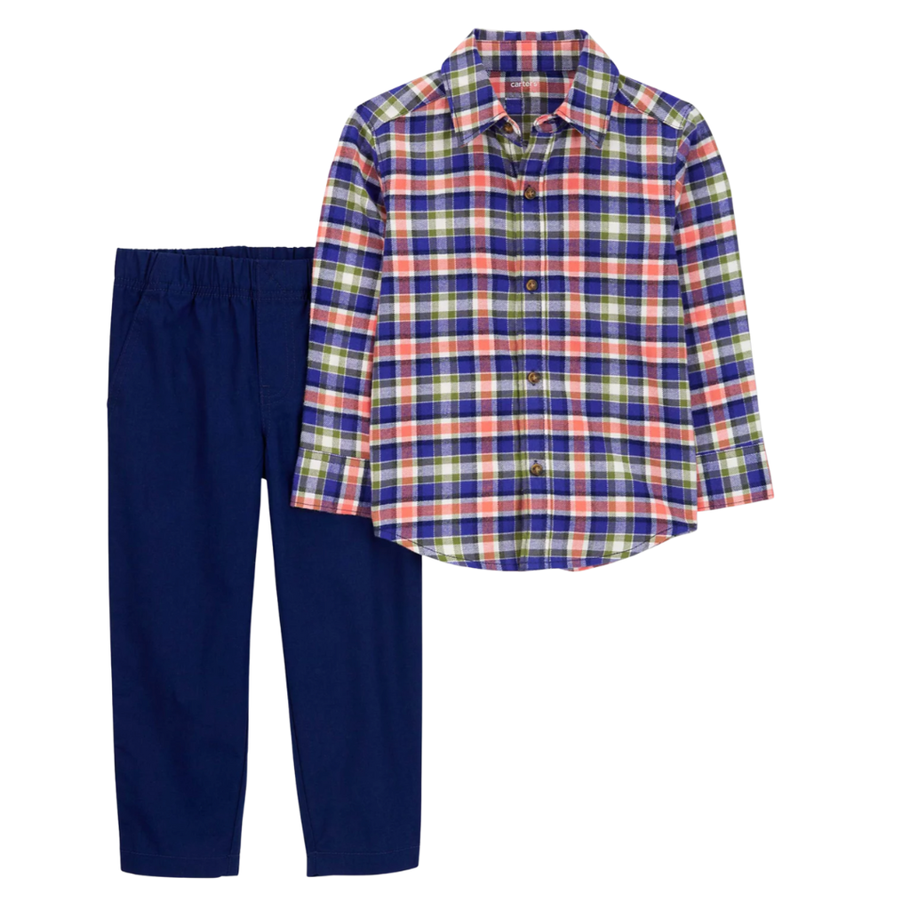 Conjunto 2 piezas cuadros y pantalón