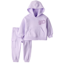 Conjunto de 2 piezas estilo buzo con gorro detalle happy days ahead