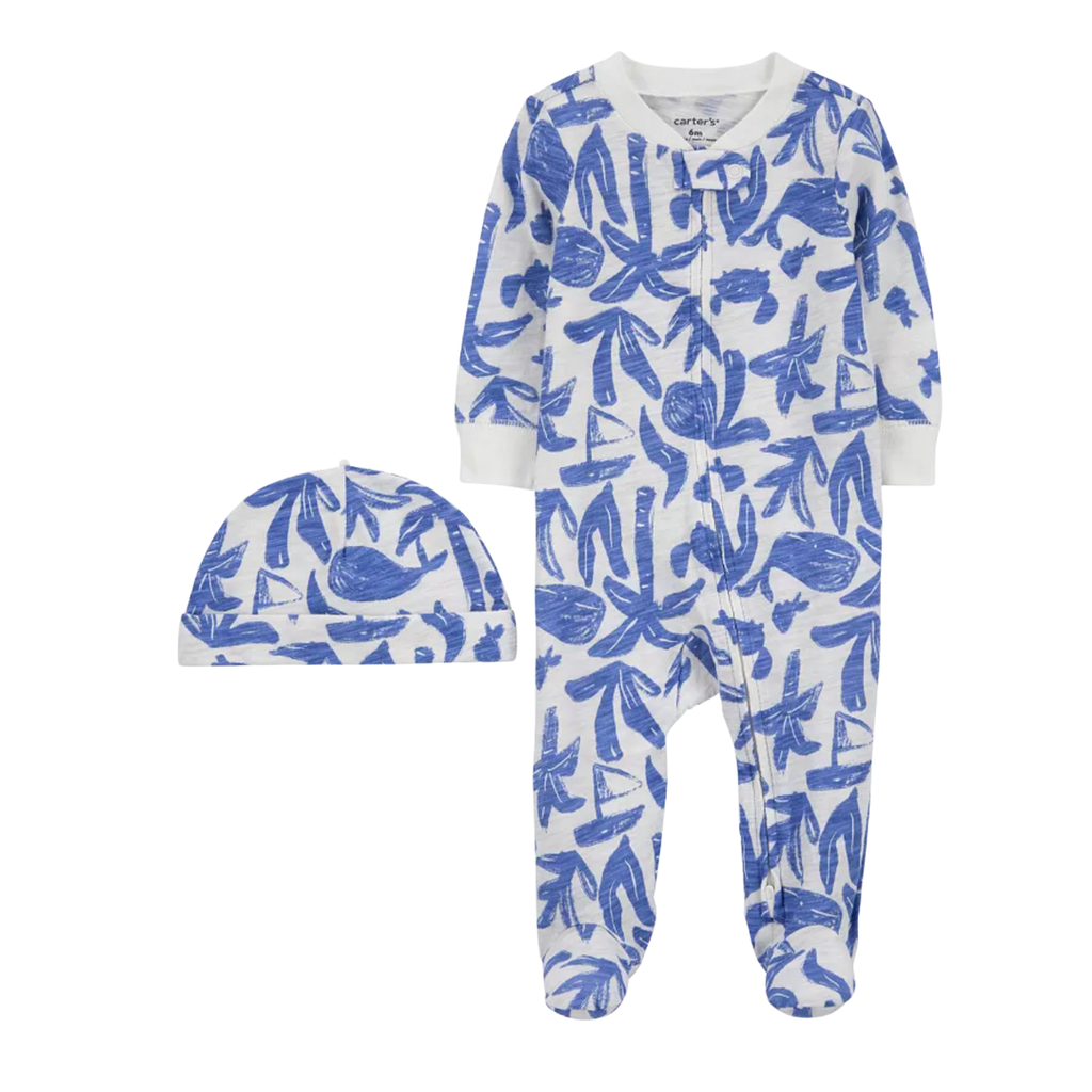 Pijama 1 pieza tropical con gorro&nbsp;