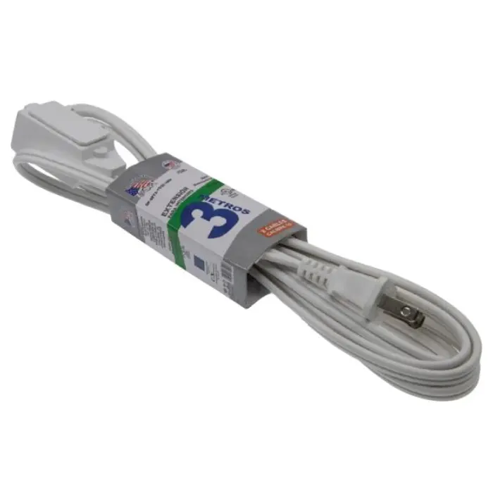 Extension American Electric SPT 3M 2X16 UL Blanca SPT2-SPT2-16/2-3MW